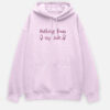 Nothing From My Side (Unisex Oversized Hoodie) (Light Baby Pink)