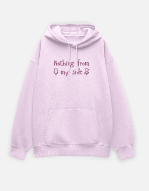 Front_1_c_45-1.jpg Nothing From My Side (Unisex Oversized Hoodie) (Light Baby Pink)